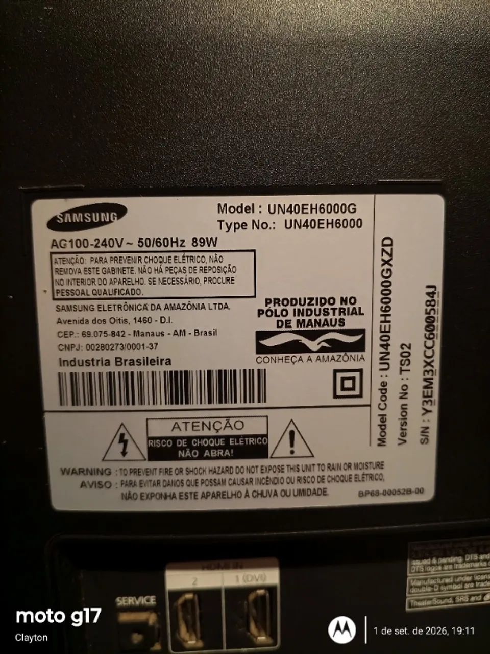 Tv Samsung 40 polegadas led,(não é smart)td funcionando perfeitamente,com controle orig - Foto 4