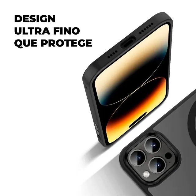 Capa MagSafe para celular iPhone 12 Pro Max - Preta - Gshield - Foto 4