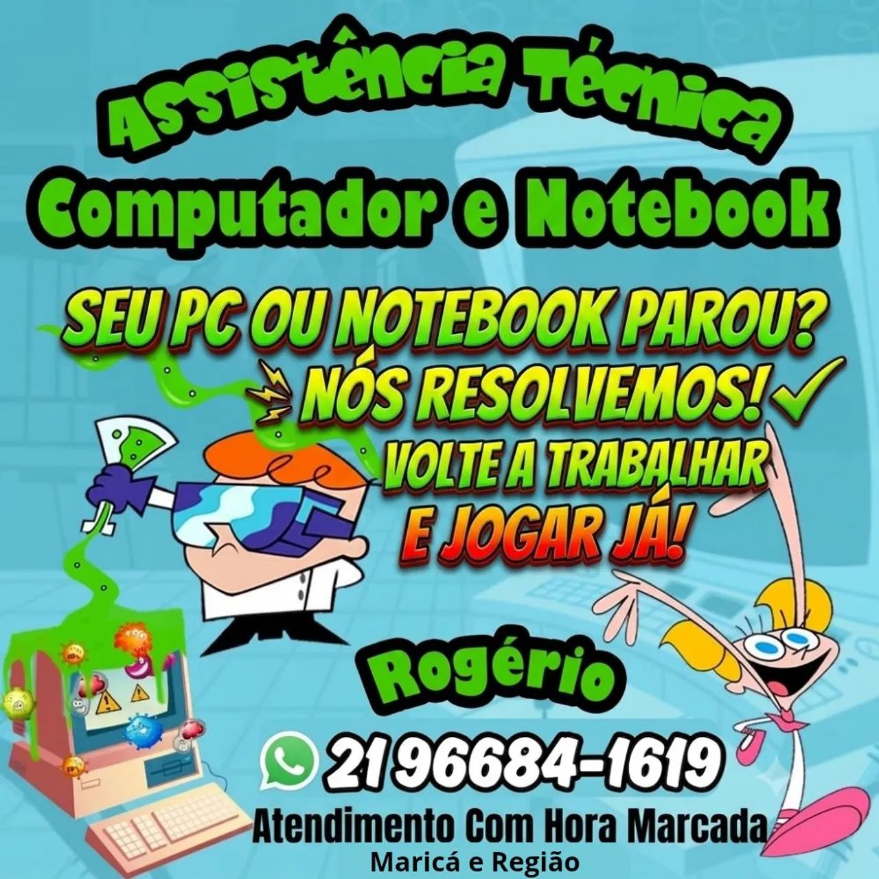 Assistência Técnica de informática Conserto e manutenção de notebook e computador 