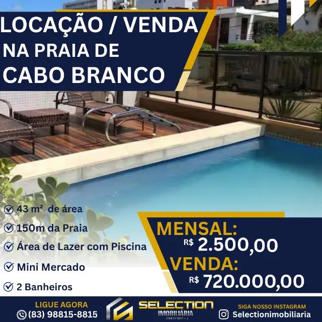 Flat a 150m da praia 