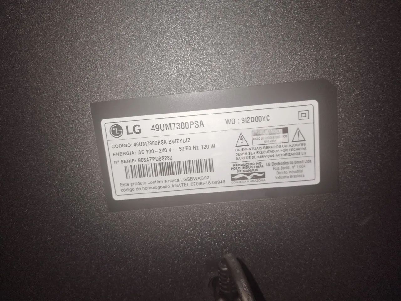 Smartv LG 49" com defeito - Foto 2