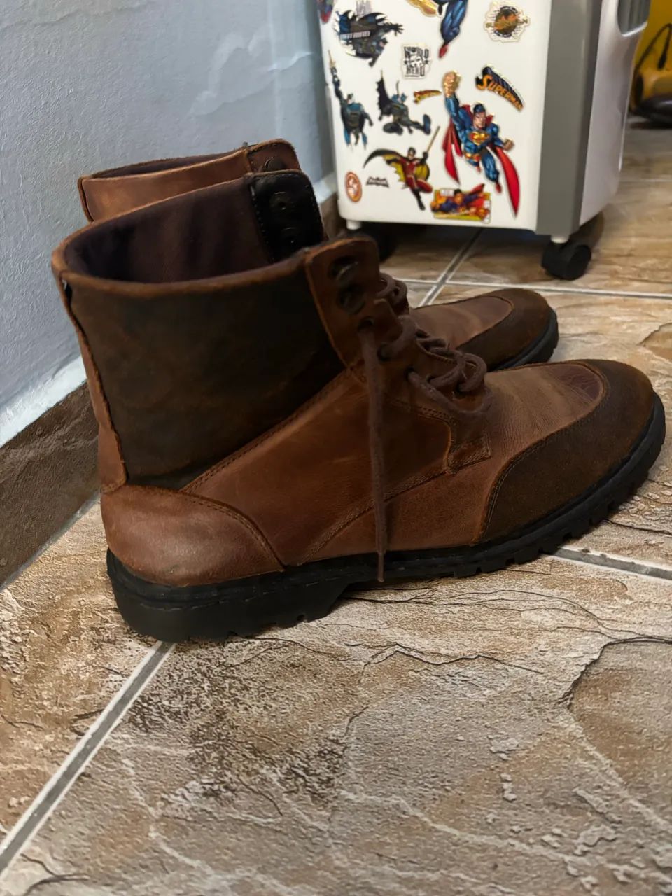 Bota Couro Marrom Original TNG - Foto 3