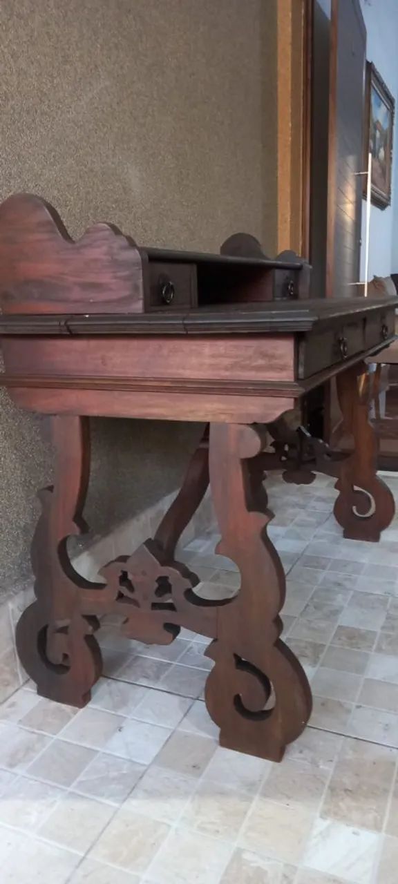 Escrivaninha em madeira maciça  - Foto 4