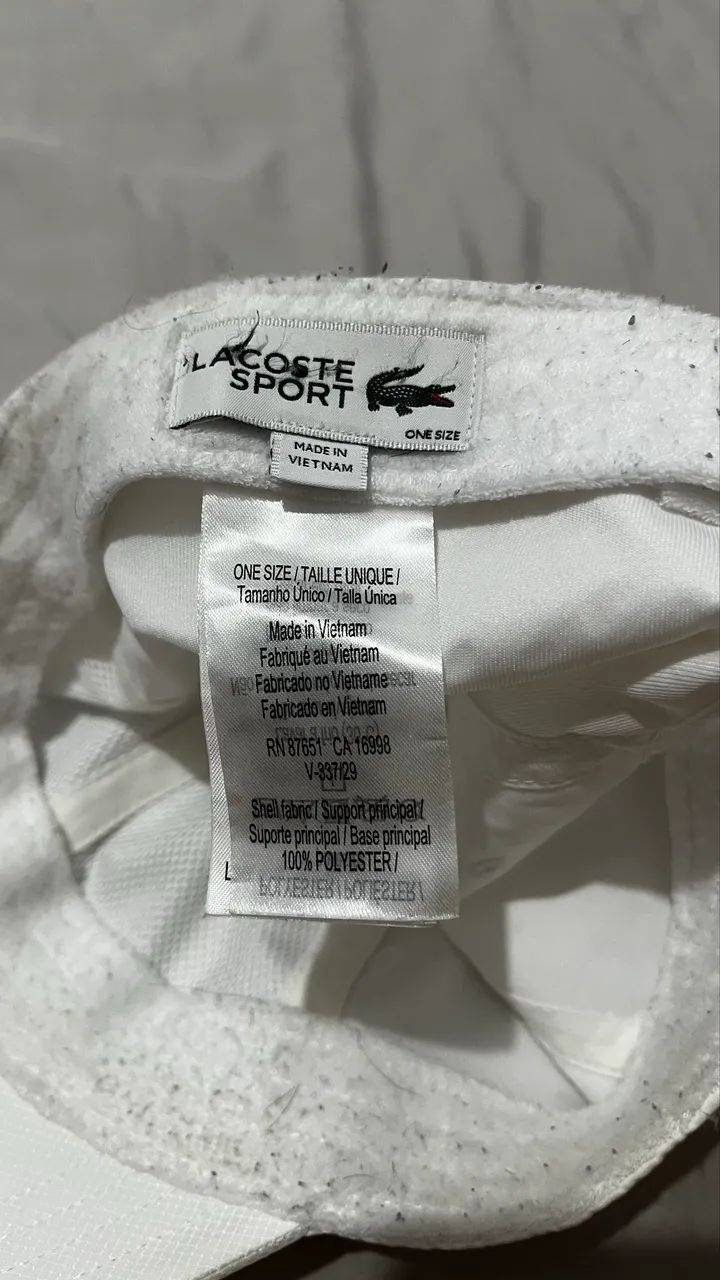 Boné Lacoste Sport 24 branco - Foto 2