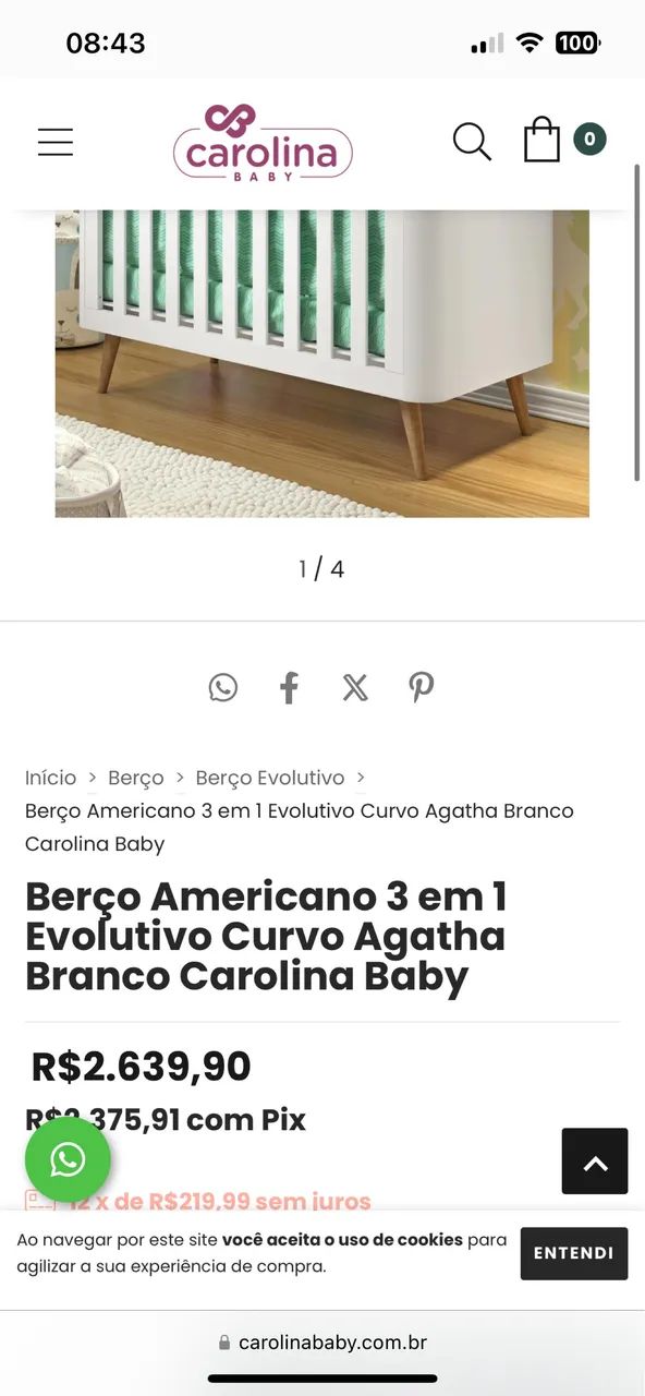 Berço evolutivo 3 em 1  - Foto 3