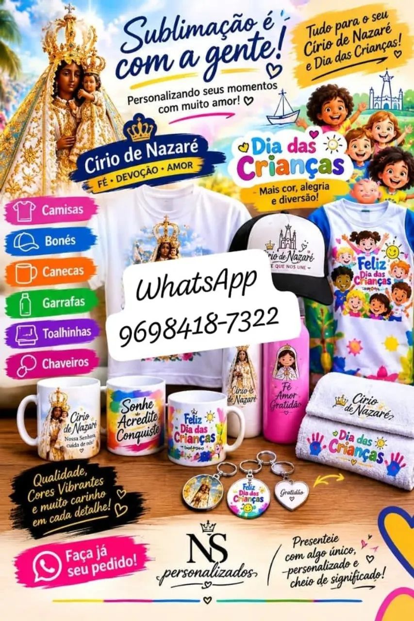 Trabalhamos com sublimação 