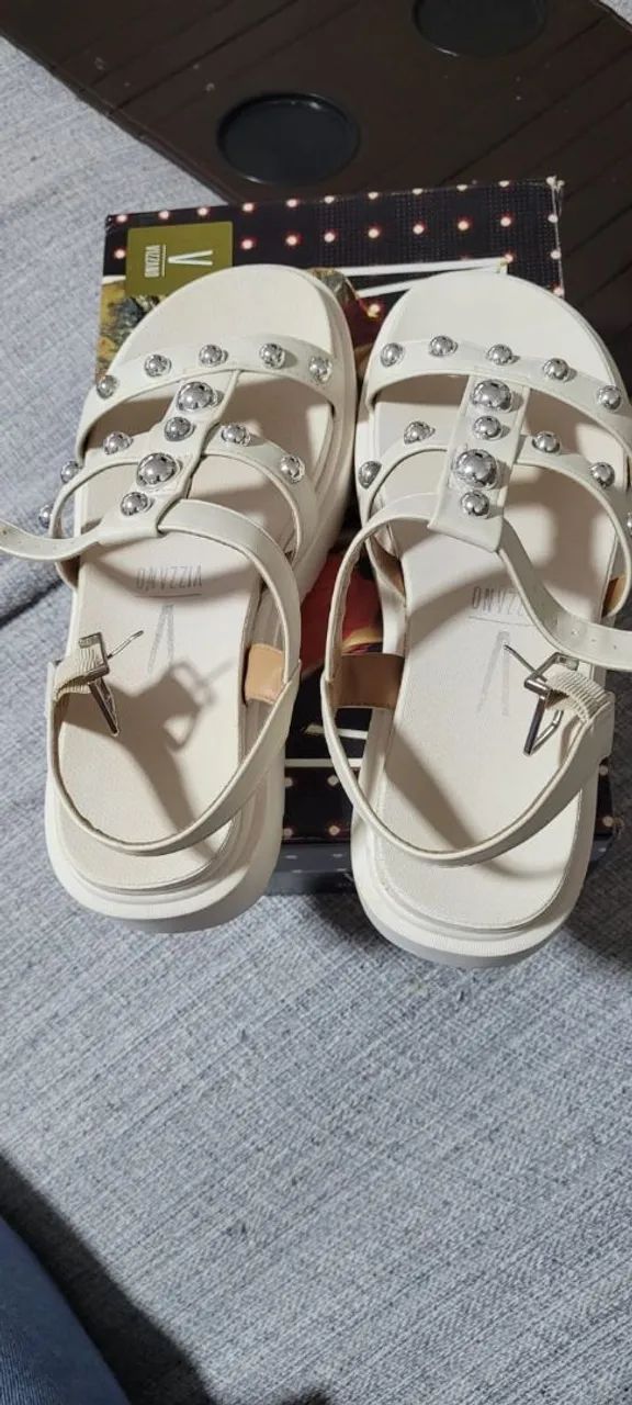 Sandália Vizzano Plataforma Off White