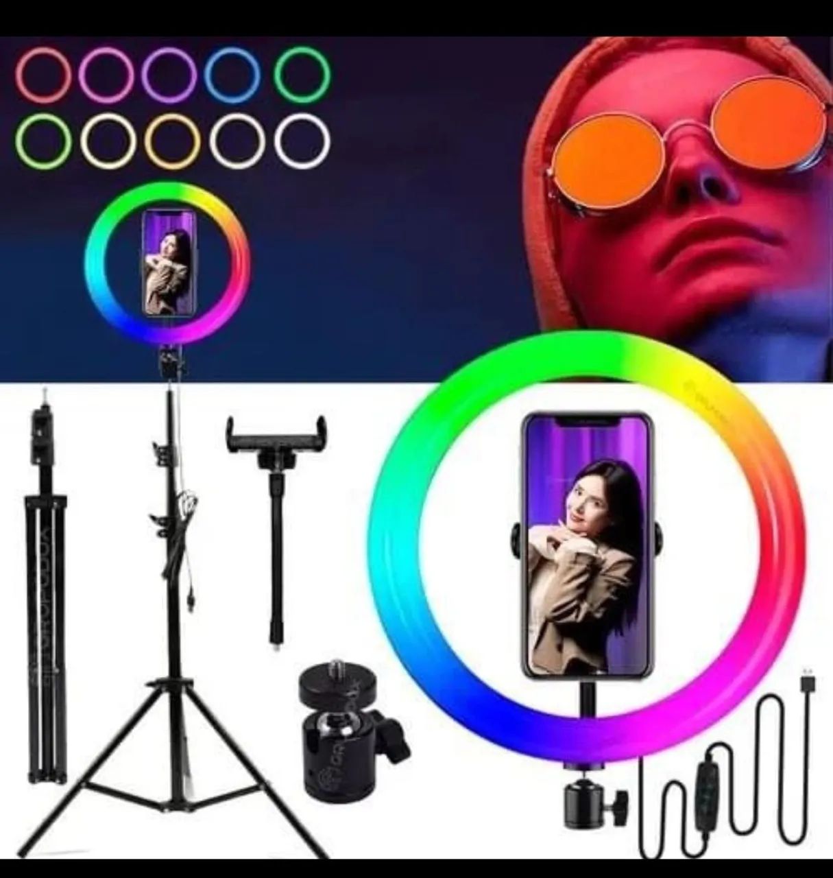Ring light RGB 10 polegadas - Foto 2