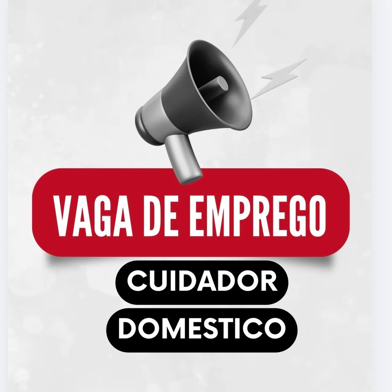 VAGA EMPREGO CUIDADOR + DOMÉSTICO 