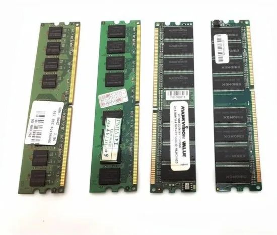 Lote de 4 unidades Memórias Ram DDR1 e DDR2