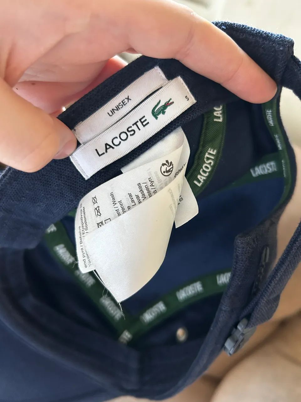 boné lacoste five panel piquet girolle - Foto 3
