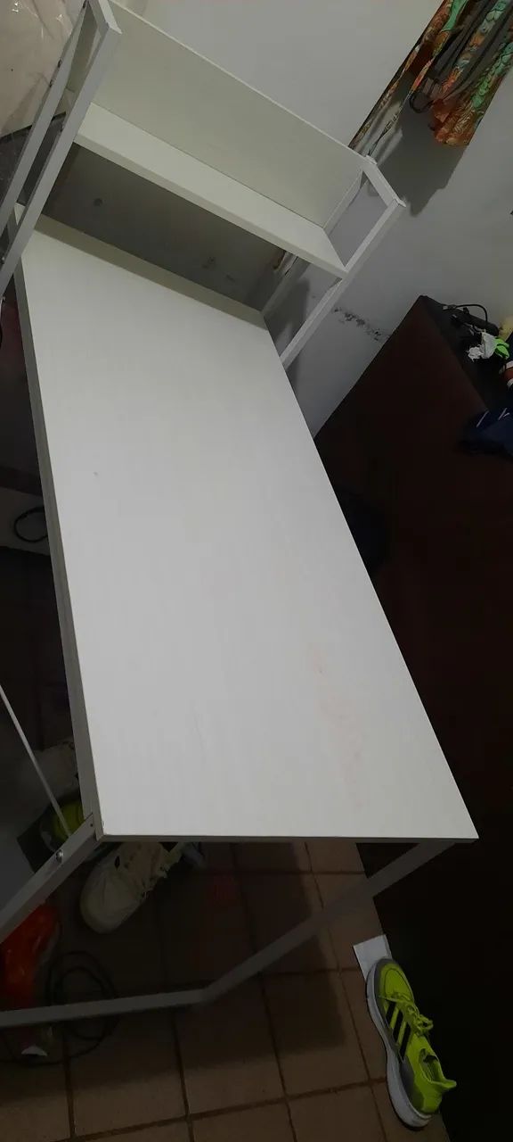 Mesa Escrivaninha Para Estudo E Home Office, Com4prateleiras - Foto 3