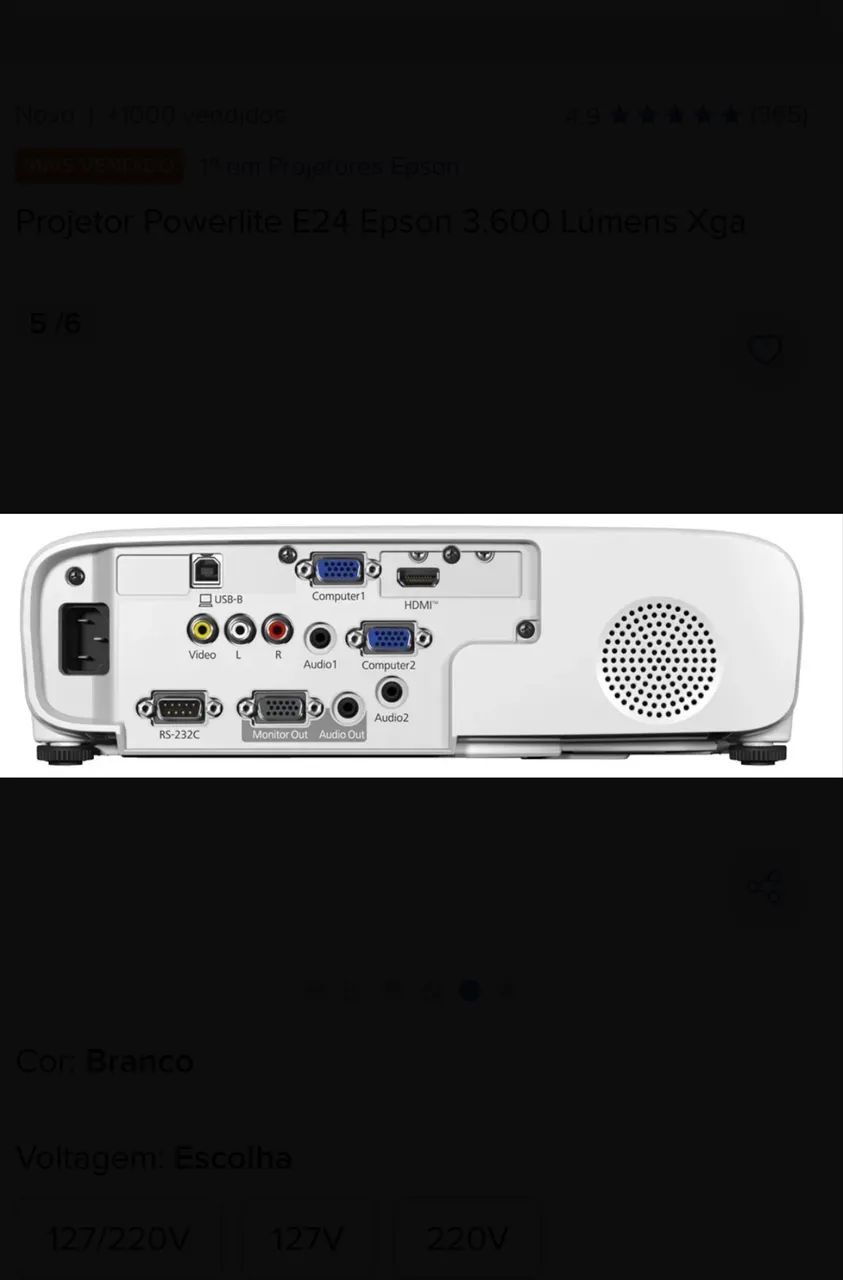 Projetor Epson Powerlite E24 - Foto 2