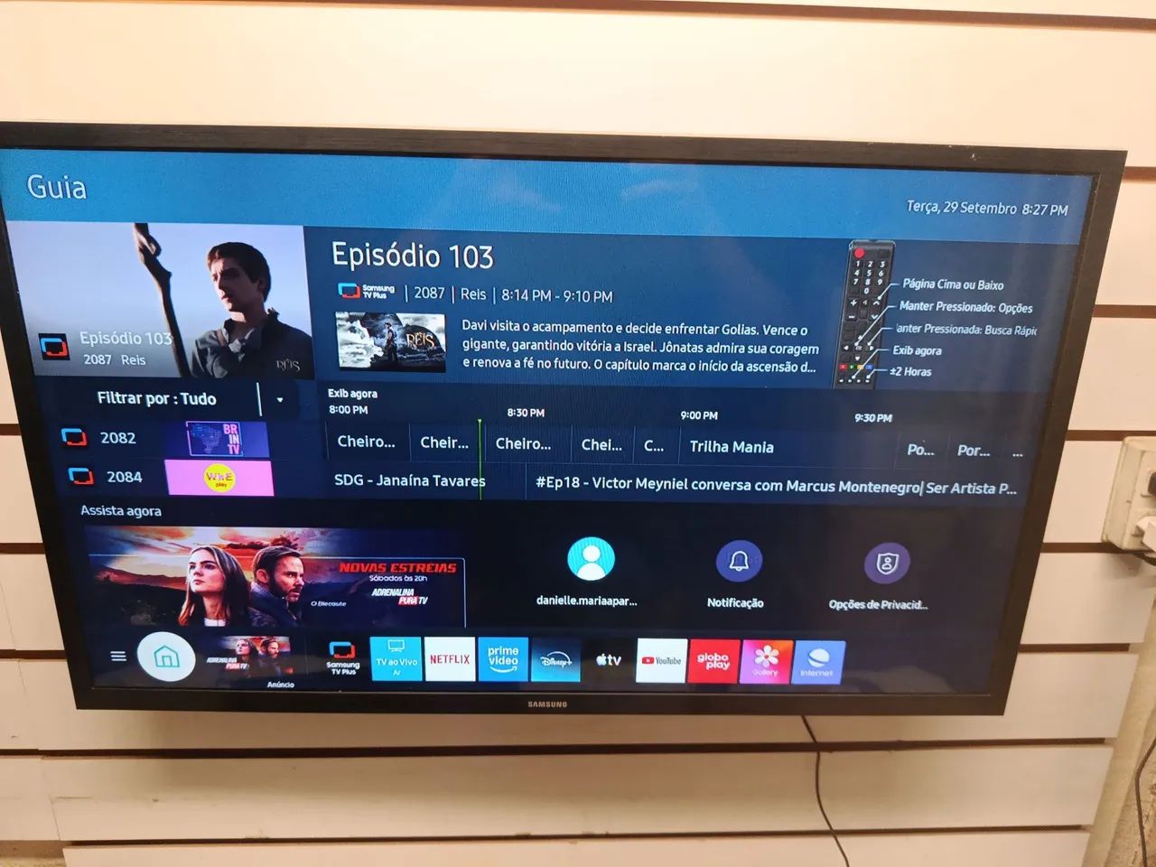 Tv Samsung tysen 32 Polegadas com canal Samsung vários apps rápido em tudo 