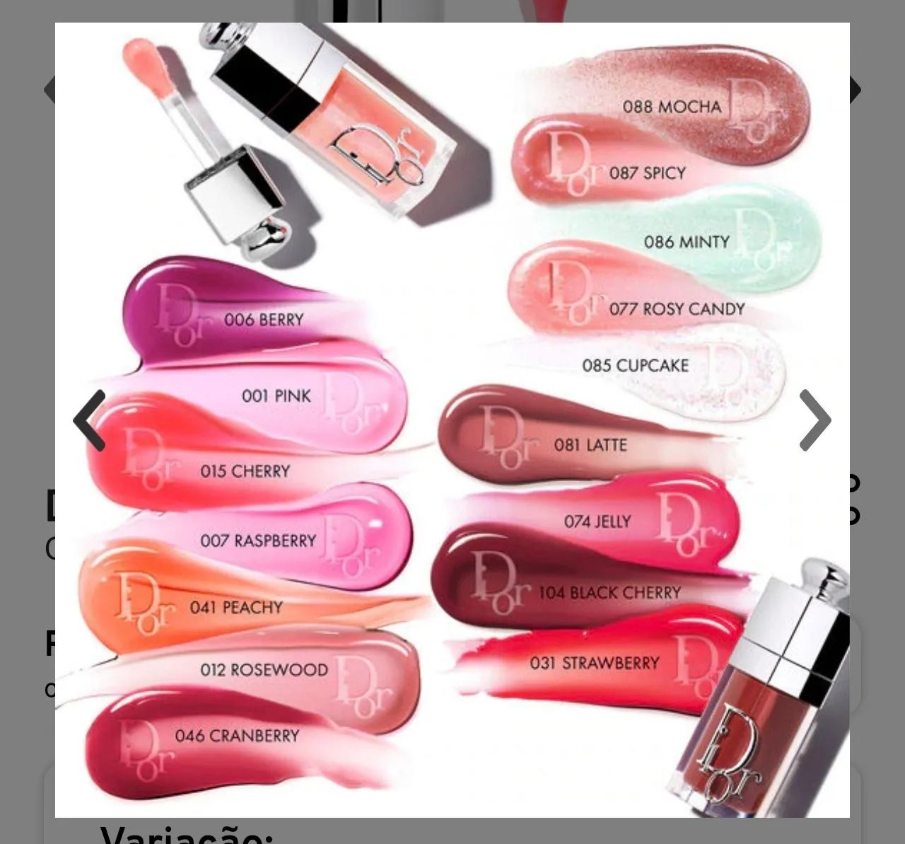  Óleo Labial 6ml / Dior Addict Lip Glow Oil 015 Cherry  - Foto 3