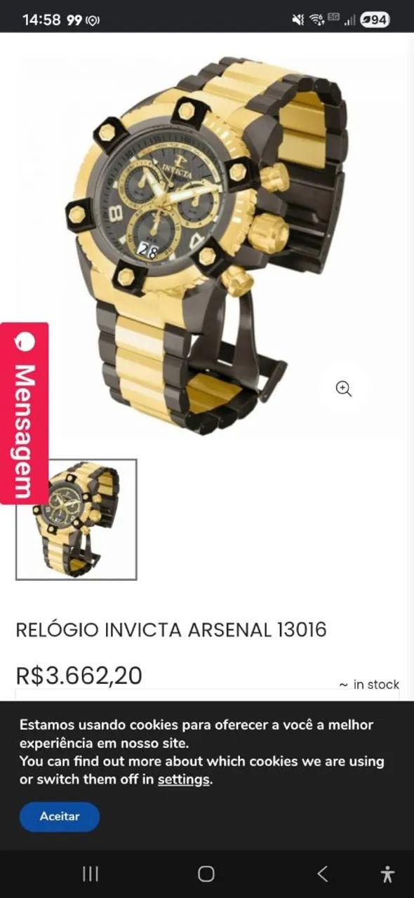 RELÓGIO INVICTA NÁUTICO ORIGINAL  - Foto 4