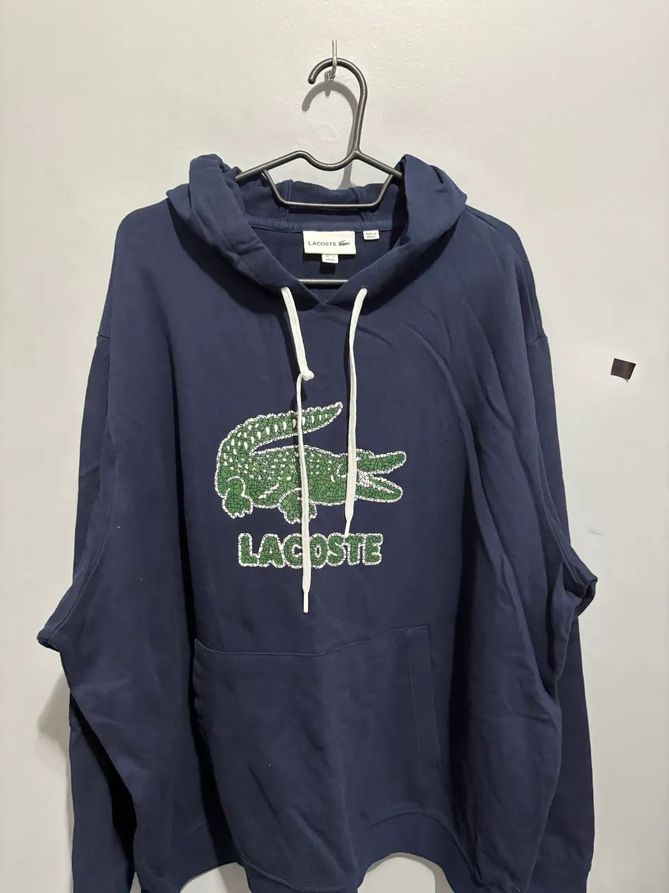 Moletom Lacoste Classic Fit Original 4XL Preto Com Capuz