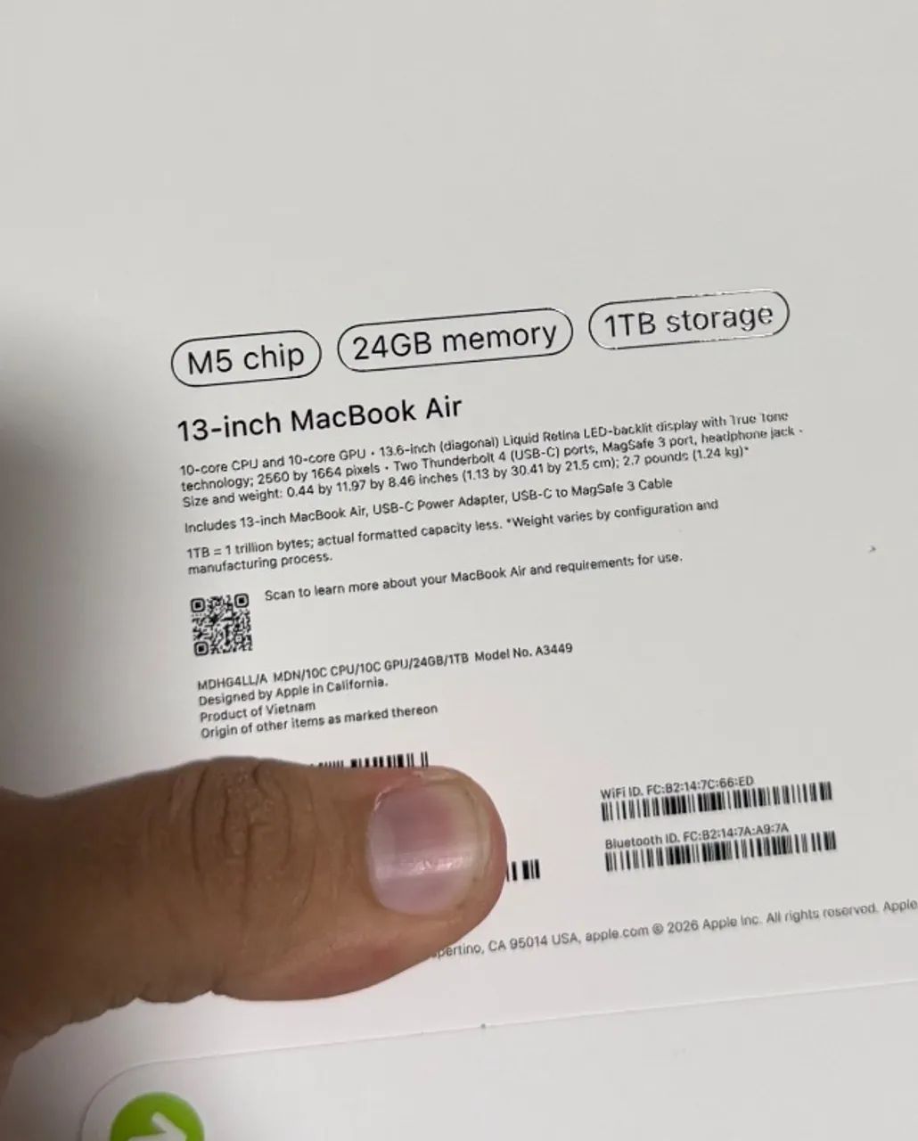 MacBook Air M5 - 24GB Ram 1TB SSD | Midnight | lacrado  - Foto 2
