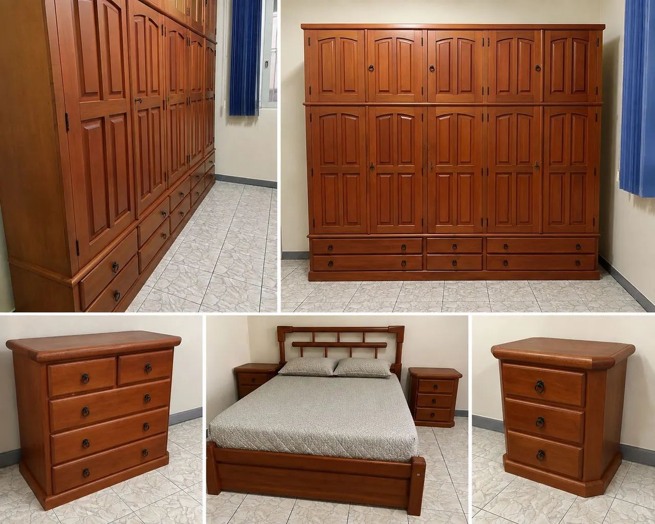 CONJUNTO DE MÓVEIS DE MADEIRA MACIÇA - OPORTUNIDADE! - Foto 2