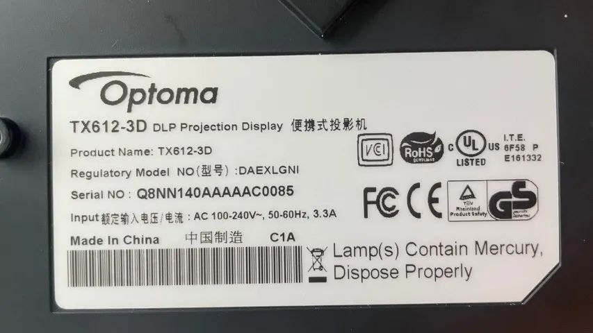 Projetor Optoma Mod TX612-3D - Foto 3