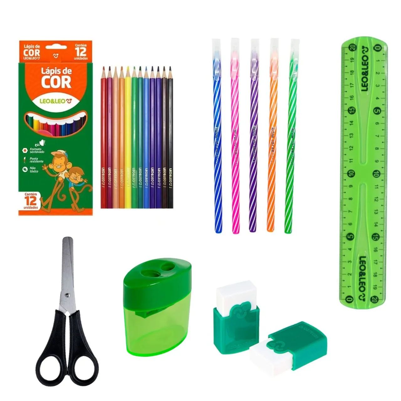 Kit Escolar Escrita Desenho + Caderno431117276755404801