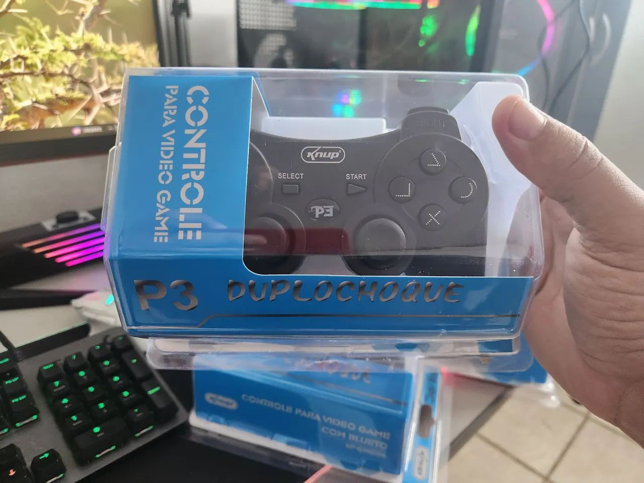 Controle PS3 e PC novo