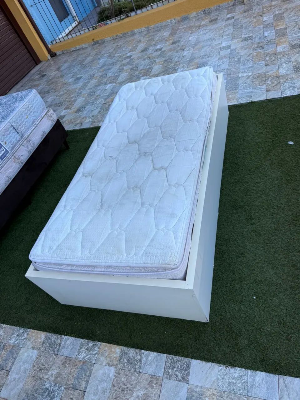 Cama de Solteiro com colchão solteiro Ortobom usado. ENTREGO - Foto 5