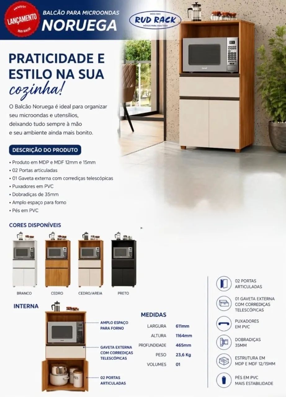 Balcão para microondas 