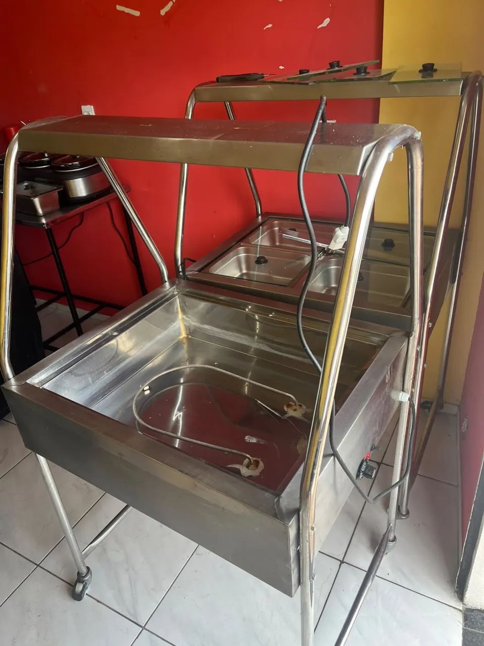 Buffet self Service em inox  com 12 cubas tampa vidro  - Foto 2