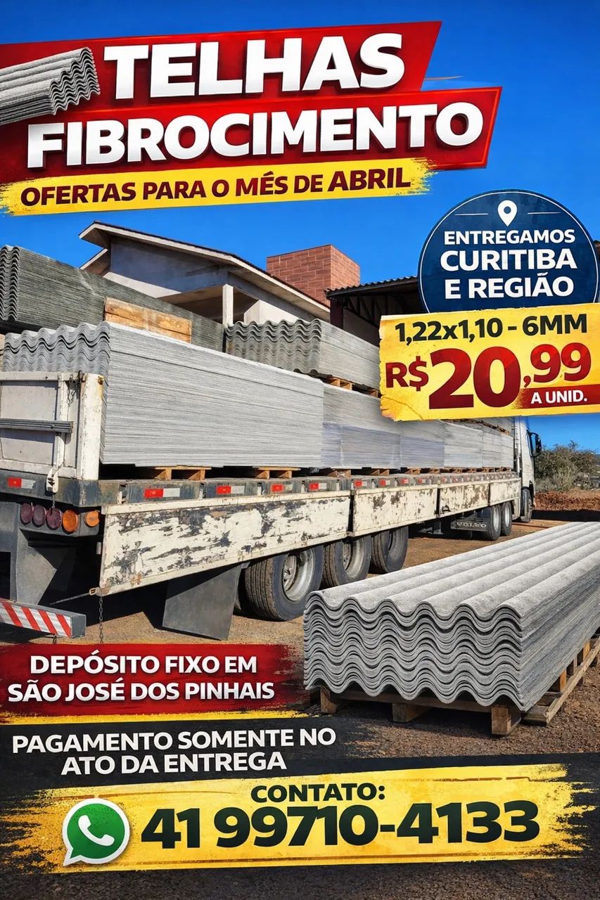 Telha Fibrocimento 1.22x1.10 6MM