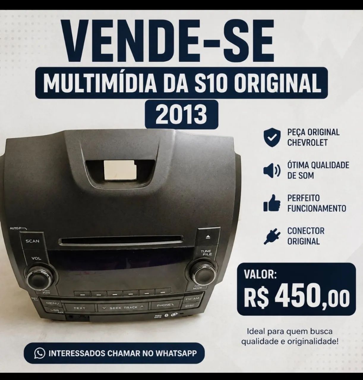 Multimídia S10 2013 original 