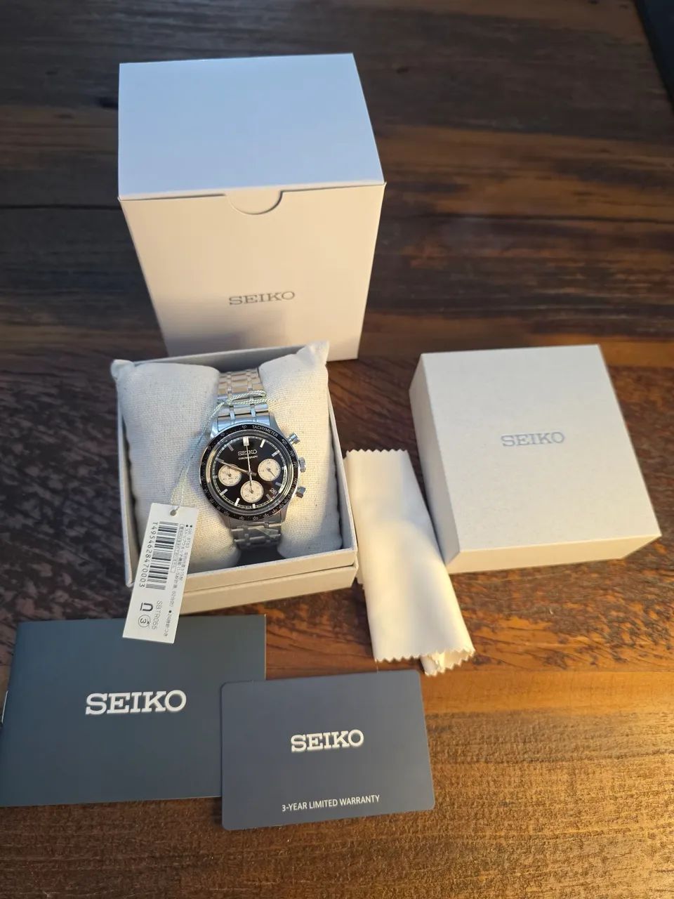 Seiko Cronógrafo NOVO 38mm de caixa  - Foto 2