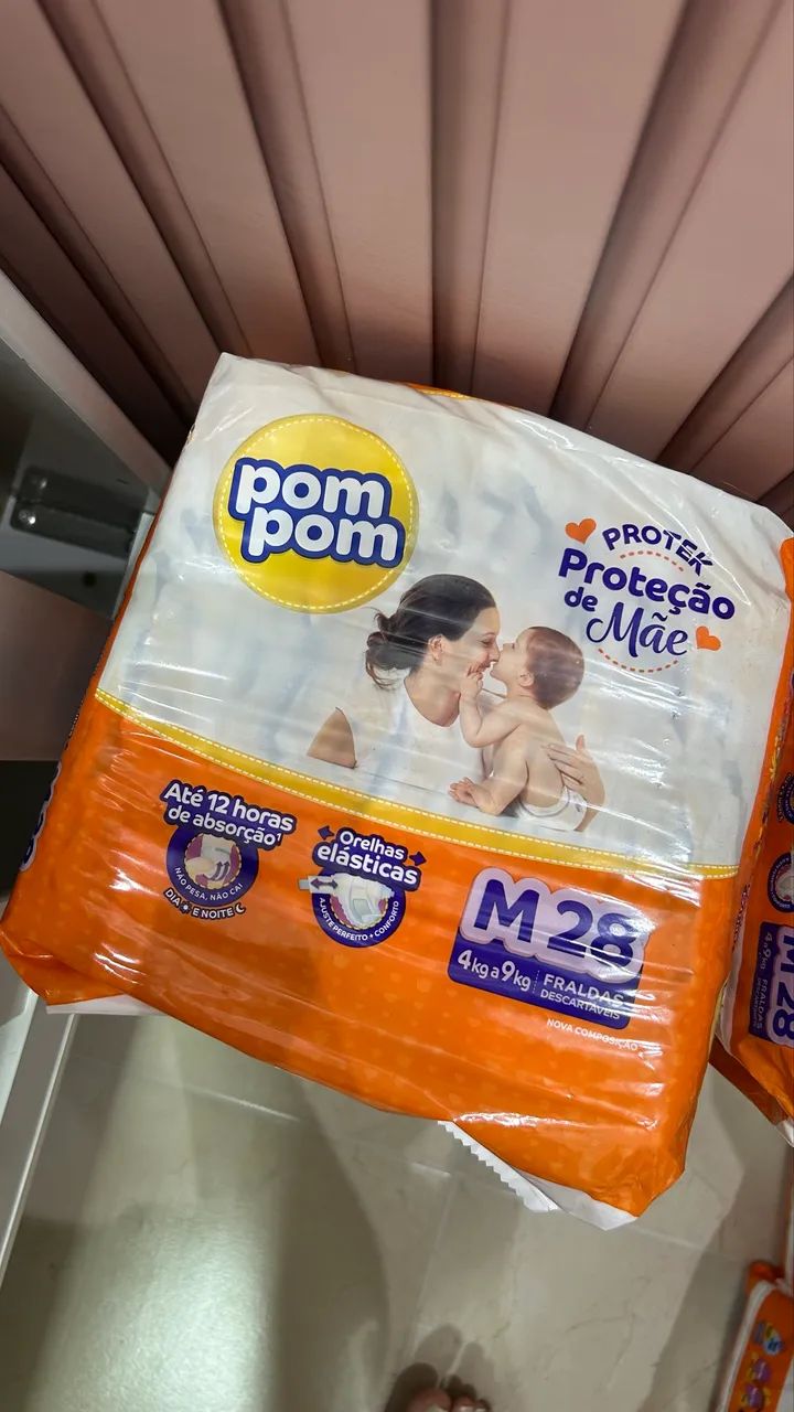 Fralda Pom Pom M - Novas e Lacradas