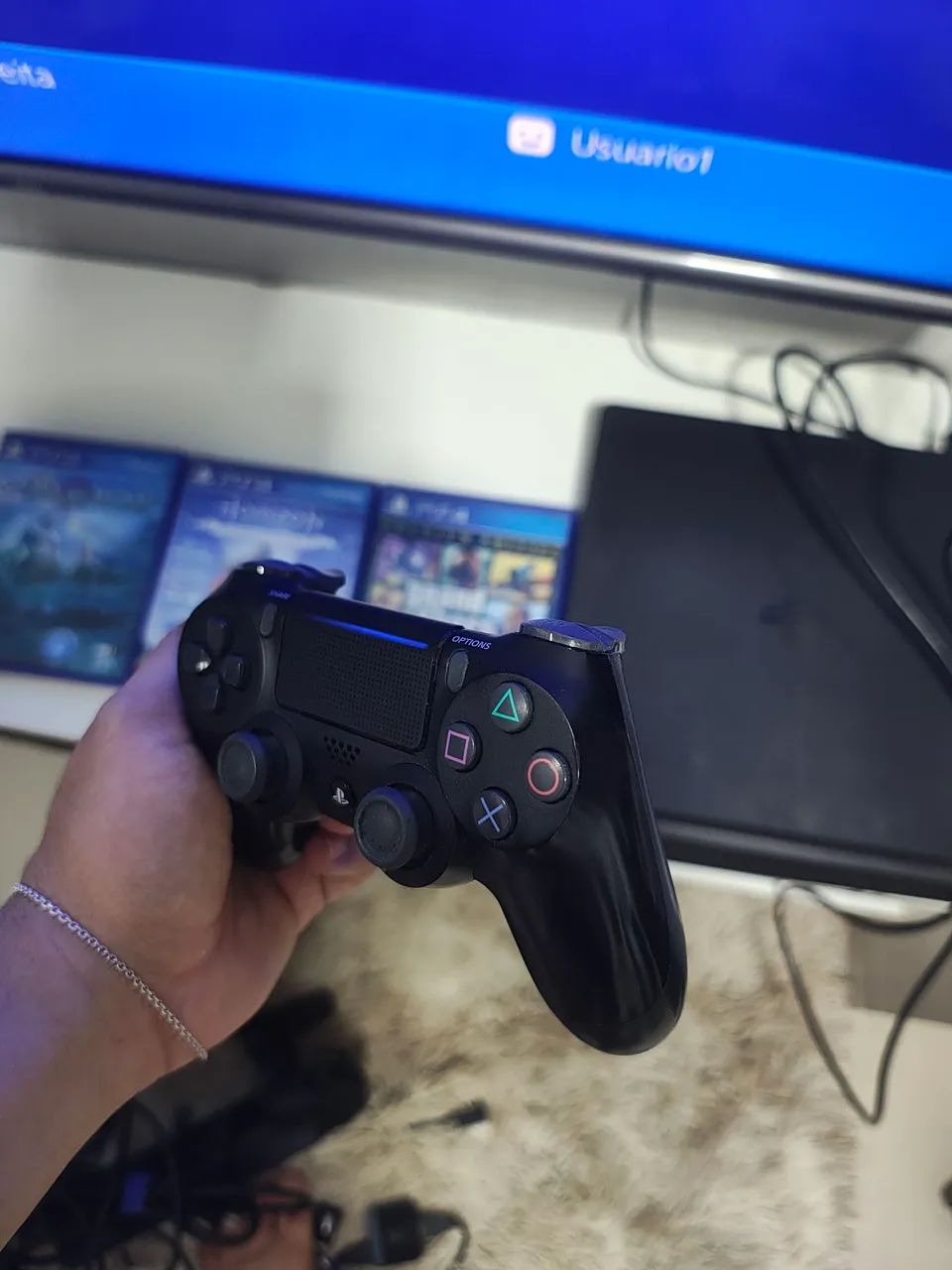 Playstation 4 + 03 jogos! - Foto 4