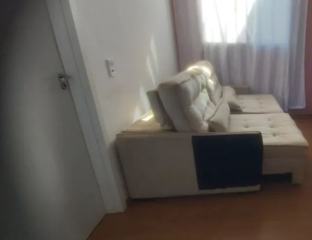 Sofá retrátil bege - Foto 2