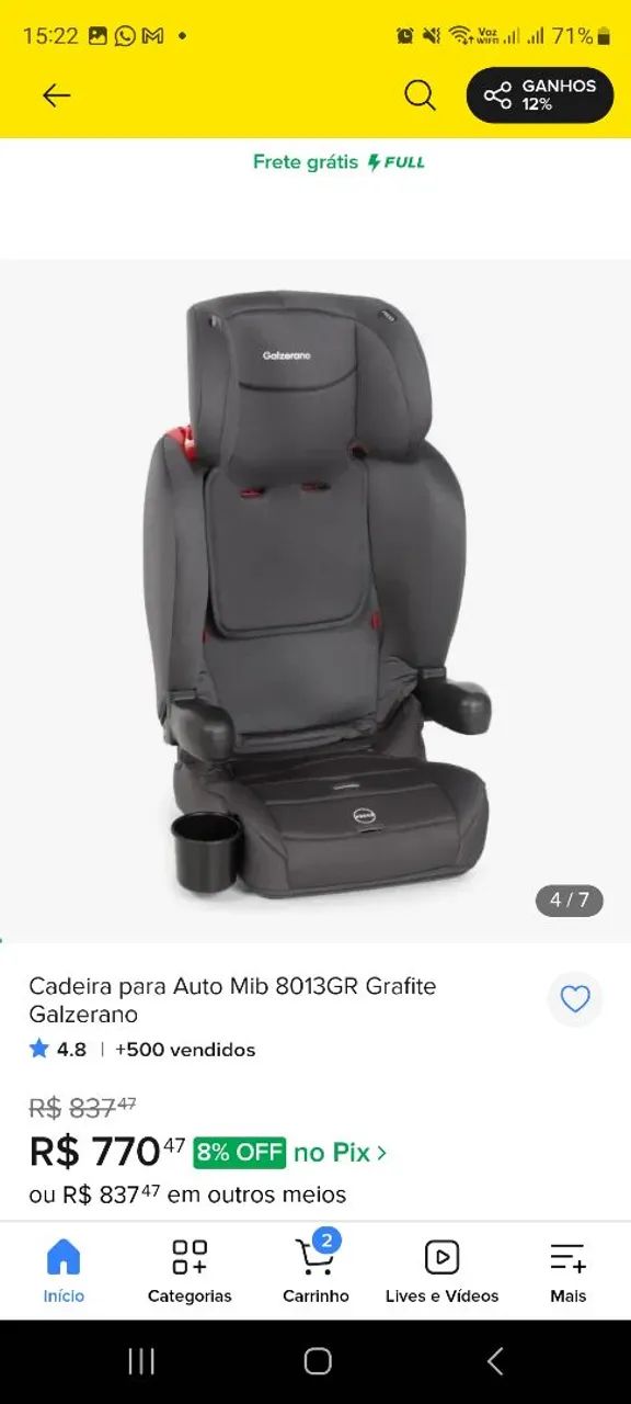 Cadeirinha para carro 9 a 36 kg - Foto 3
