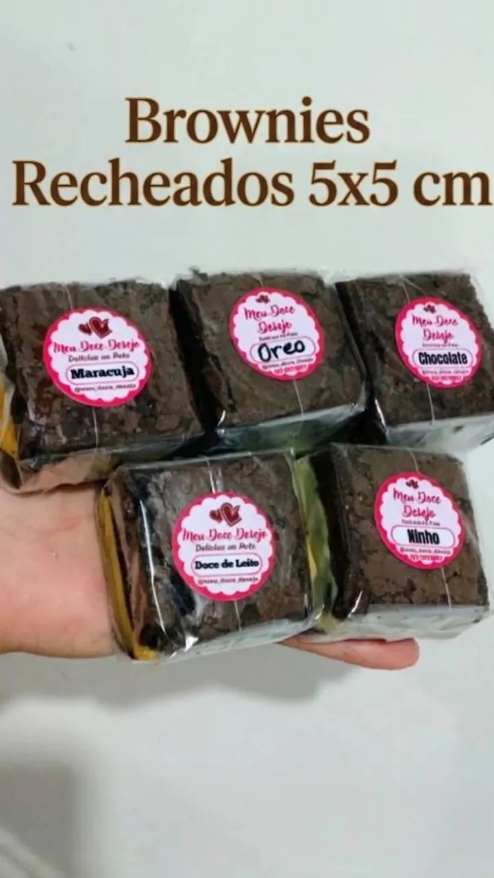 Brownies recheados 5x5 cm ATACADO - Foto 5
