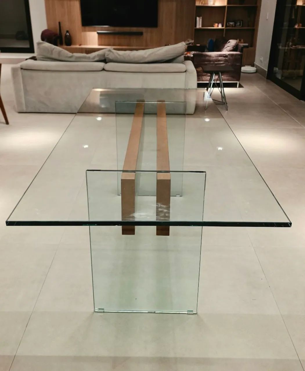 Mesa de jantar retangular para 6 a 8 lugares 