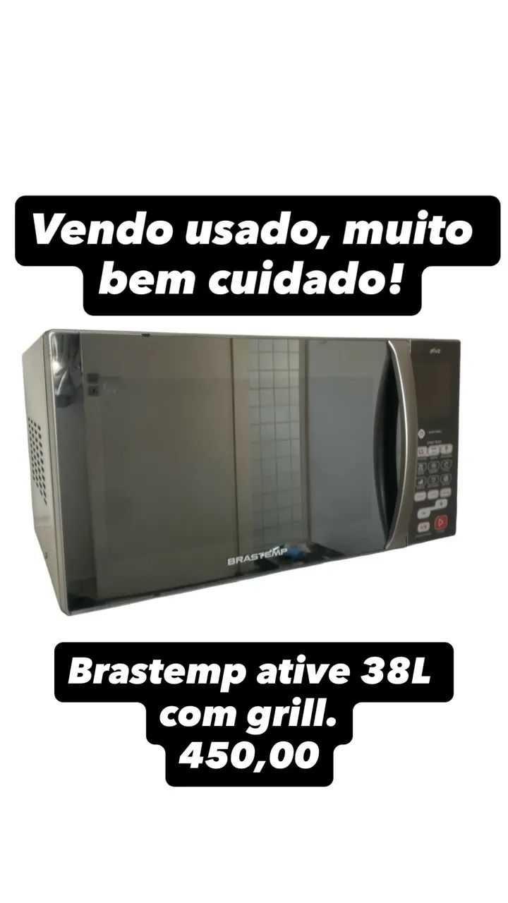 Microondas Brastemp ative inox c/ grill 38L - Foto 2