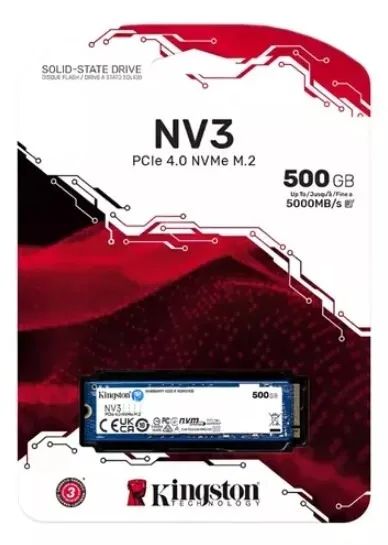 SSD KINGSTON NV3 500GB M.2 2280 NVME PCIe 4.0 - Produto novo, lacrado e original - Foto 2