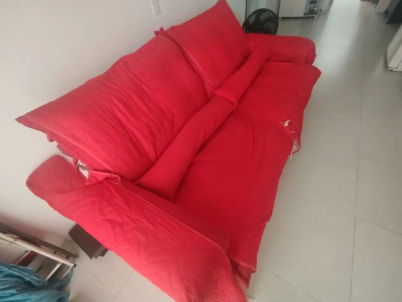 Sofá retrátil reclinável 3m vermelho