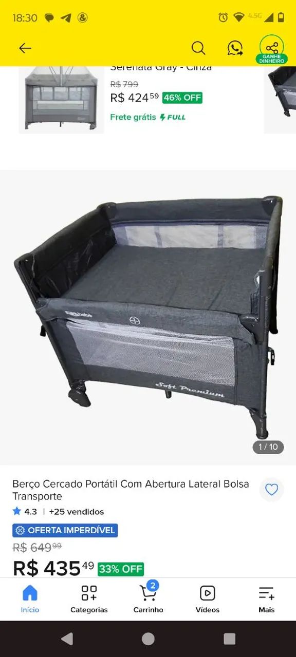 Cama camping reclinável  - Foto 3