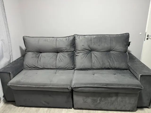 Sofa Retrátil 2.50cm cinza - Foto 2
