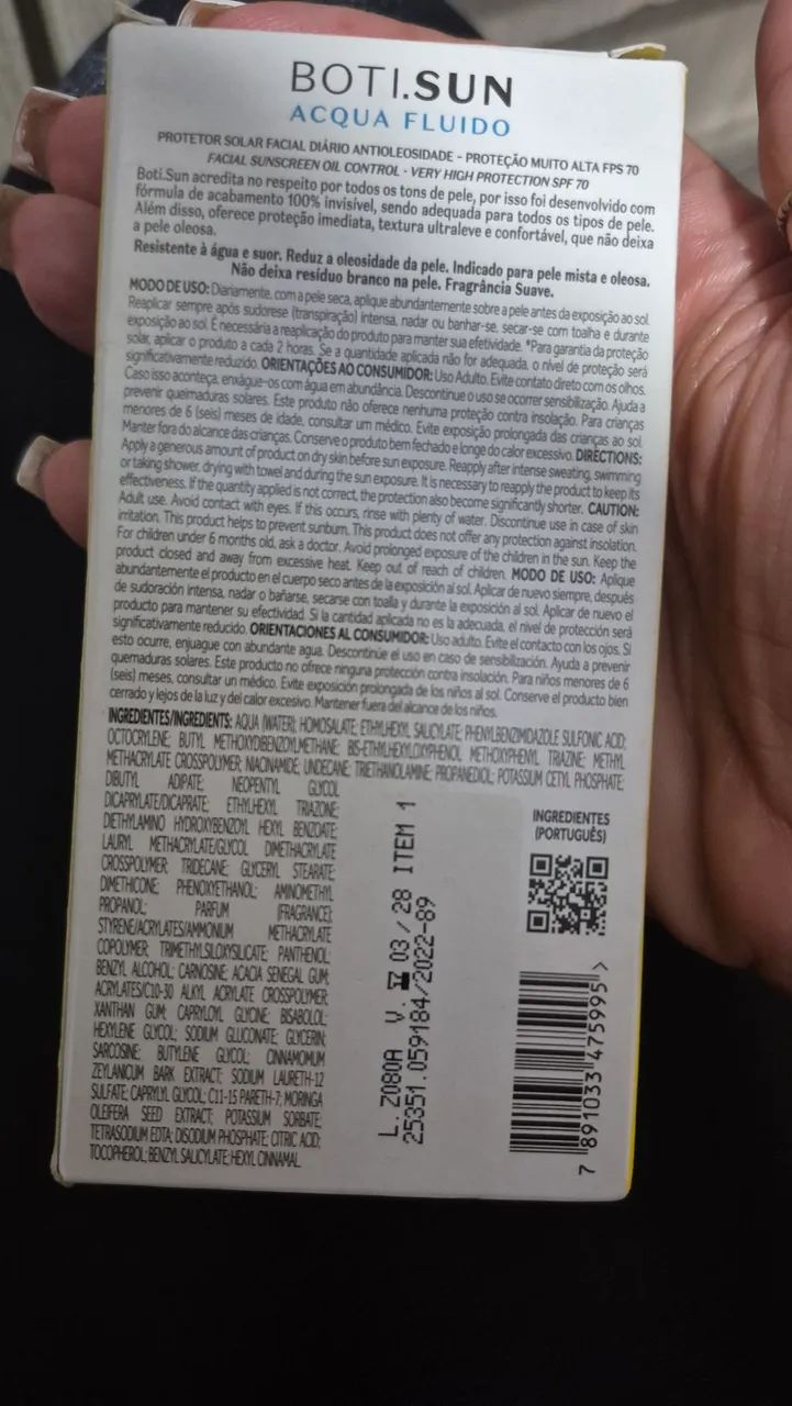 Protetor solar facial BOTI SUN FPS70 - Foto 3