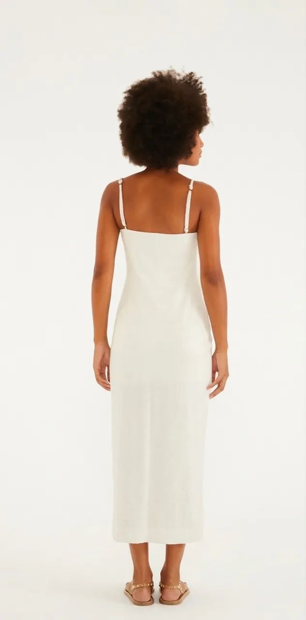 Vestido mid jacquard Farm - Foto 3
