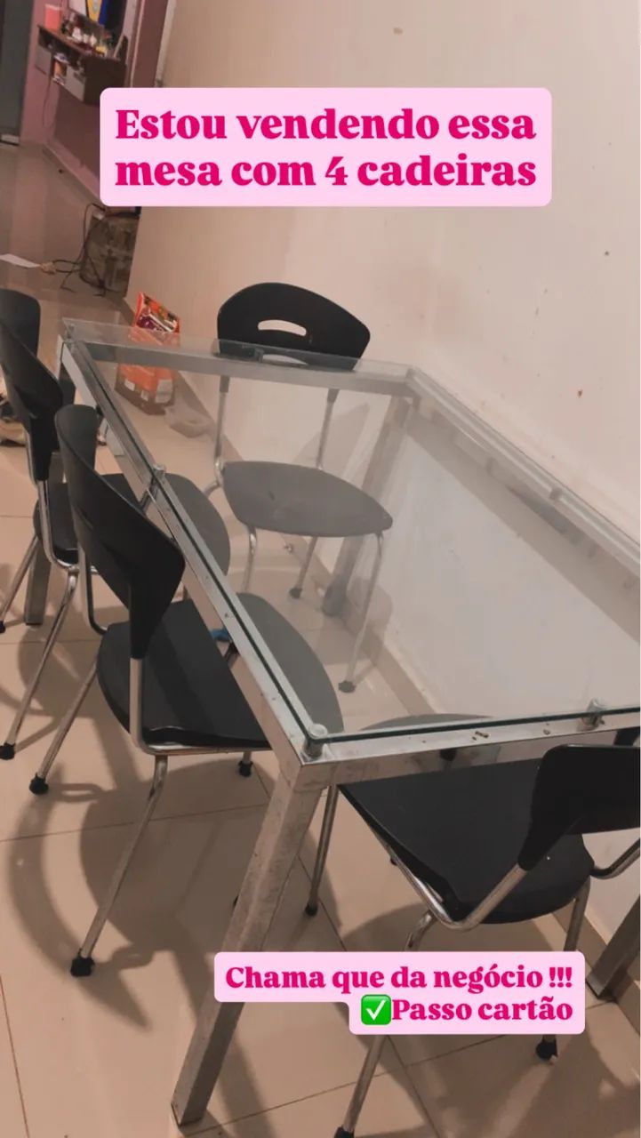 Mesa de vidro 