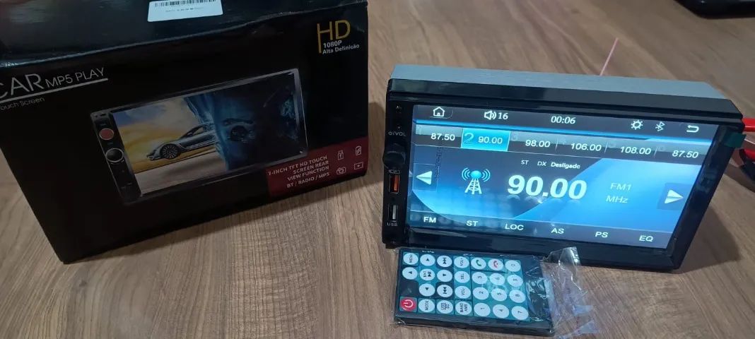 Central Multimídia Mp5 7 Polegadas 2DIN Bluetooth USB Aux Rádio Fm Touch Screen Automotivo - Foto 4