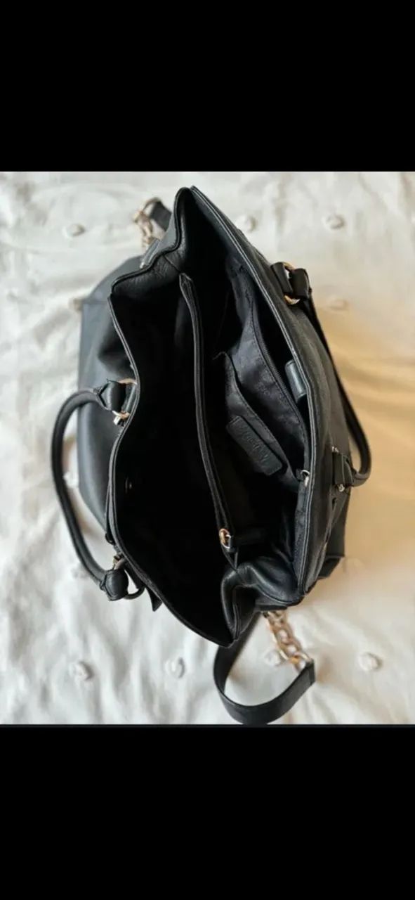 BOLSA ORIGINAL MK PRETA COURO - Foto 5