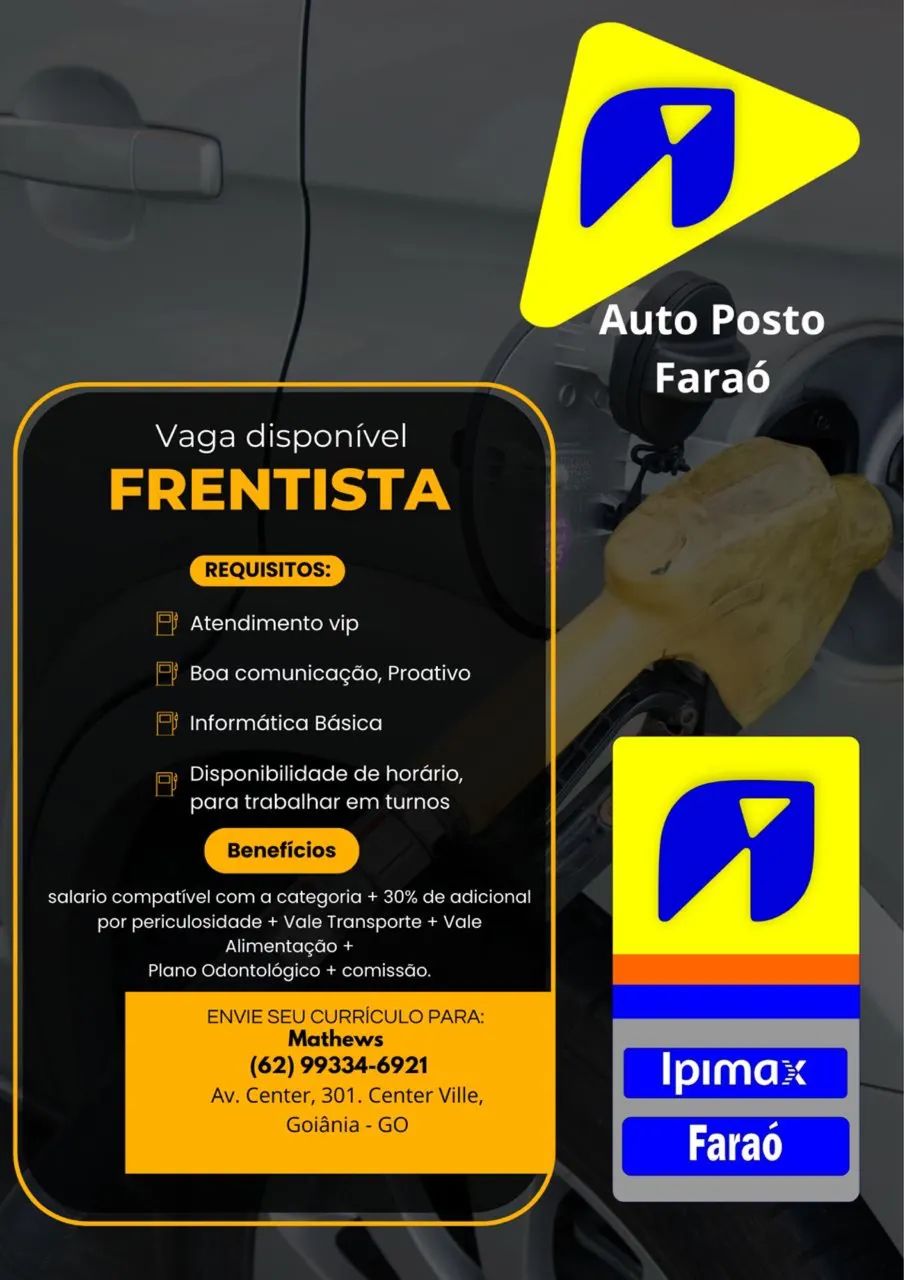 Vaga para frentista