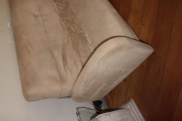Sofá Cama em Tecido Bege 83cm x 206cm x 73cm - Foto 5